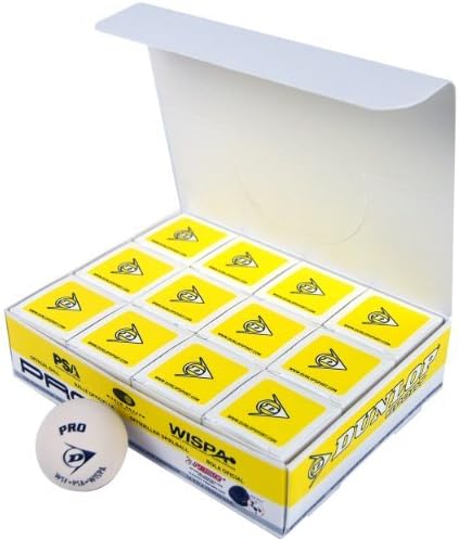 Dunlop Sports Pro Glass Court Squash Ball (White by Dunlop Sports