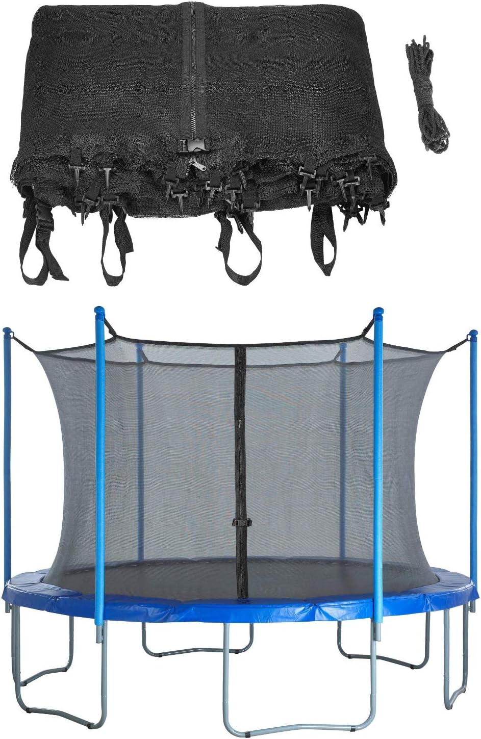 Upper Bounce Trampoline Enclosure Safety Net for Round Frame Trampolines, Poles Sold Separately