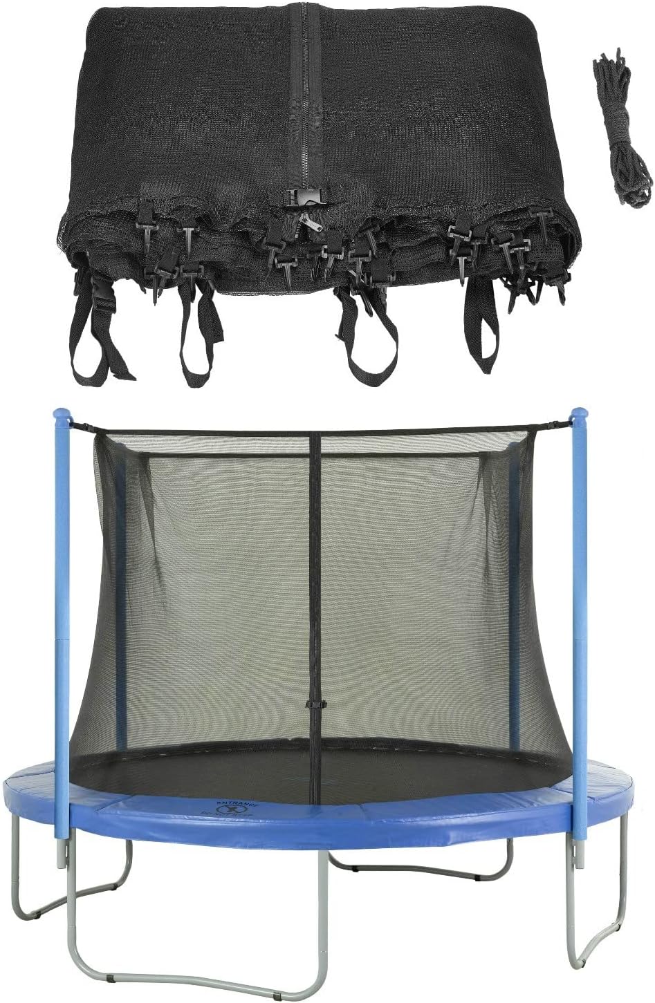 Upper Bounce Trampoline Enclosure Safety Net for Round Frame Trampolines, Poles Sold Separately