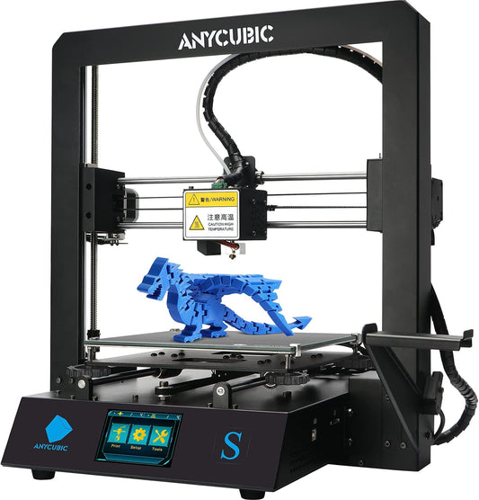 ANYCUBIC Mega S Upgrade FDM 3D Printer with Extruder and Suspended Filament Rack + Free Test PLA Filament, Works with TPU/PLA/ABS and 8.27''(L) x8.27''(W) x8.07''(H) Print Size